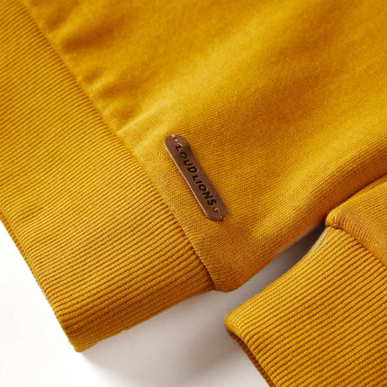 Sweatshirt til børn str. 128 okkergul