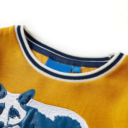 Sweatshirt til børn str. 140 okkergul