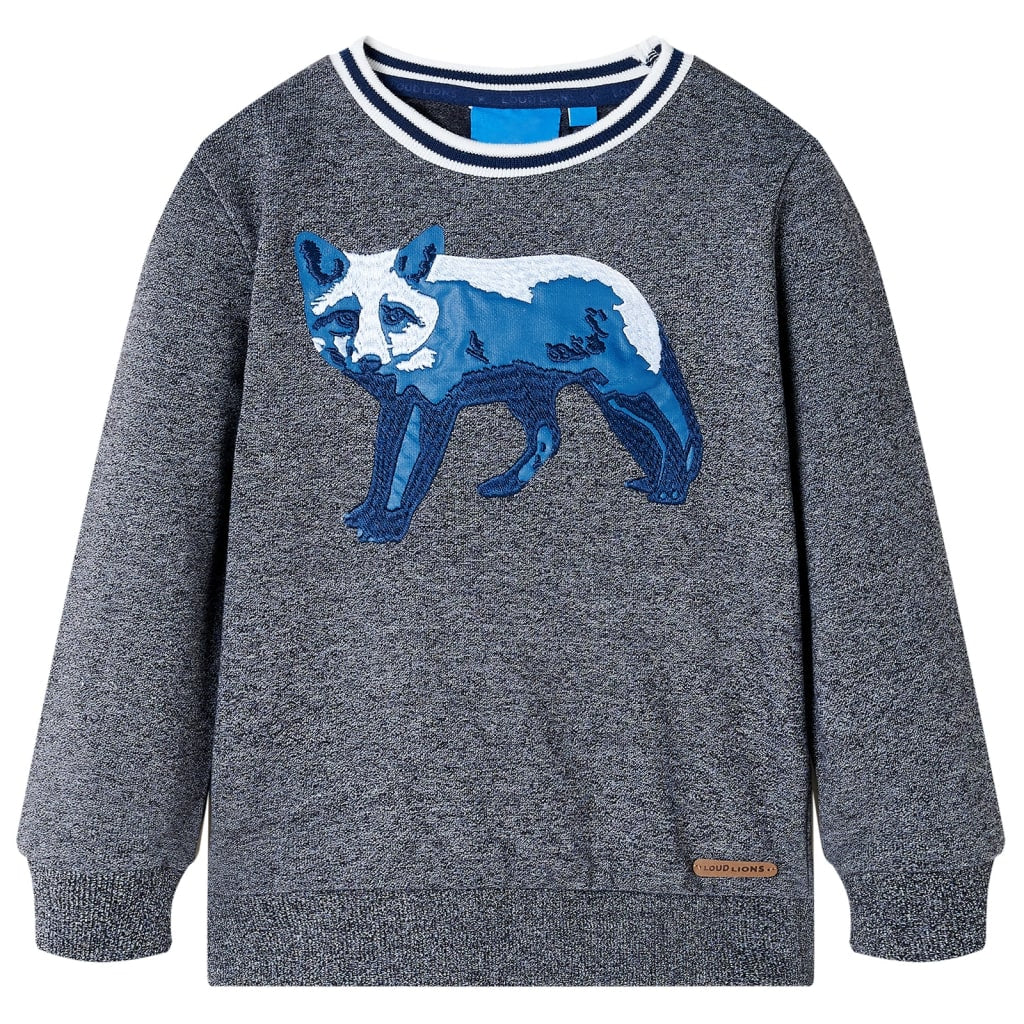 Sweatshirt til børn str. 104 blåmeleret