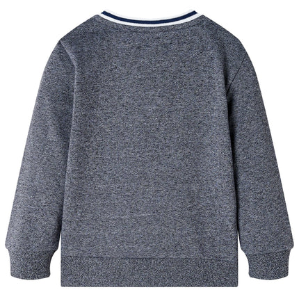 Sweatshirt til børn str. 116 blåmeleret