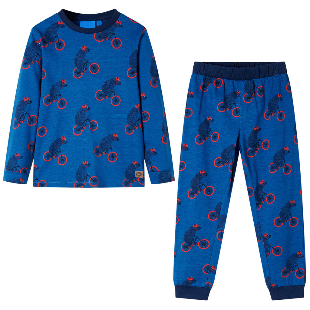 Pyjamas til børn str. 104 petroleumsblå
