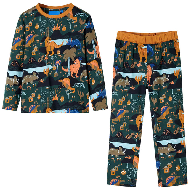 Pyjamas til børn str. 140 mørkegrøn