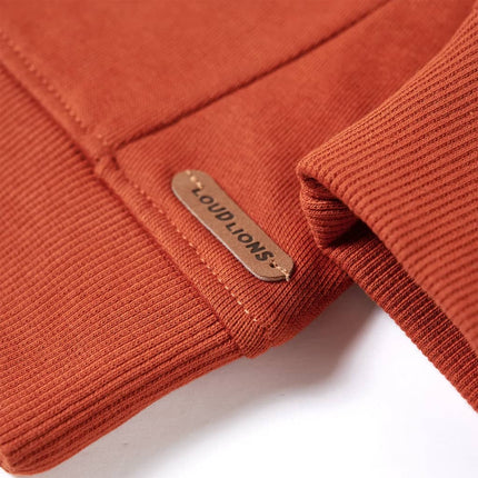 Sweatshirt til børn lys rustfarvet str. 128