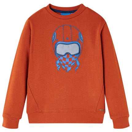 Sweatshirt til børn lys rustfarvet str. 140