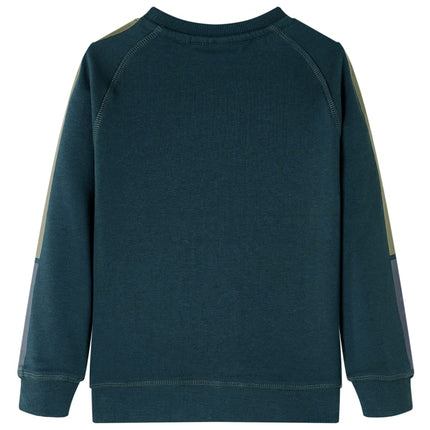 Sweatshirt til børn mosgrøn str. 116