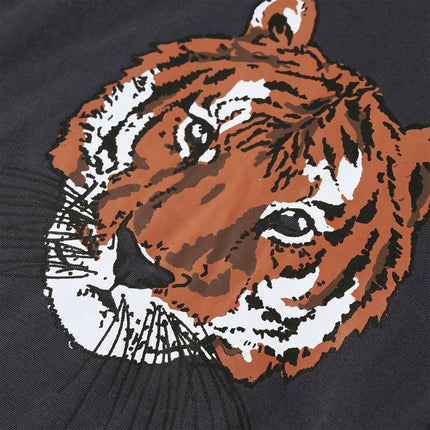 Langærmet T-shirt til børn str. 104 antracitgrå