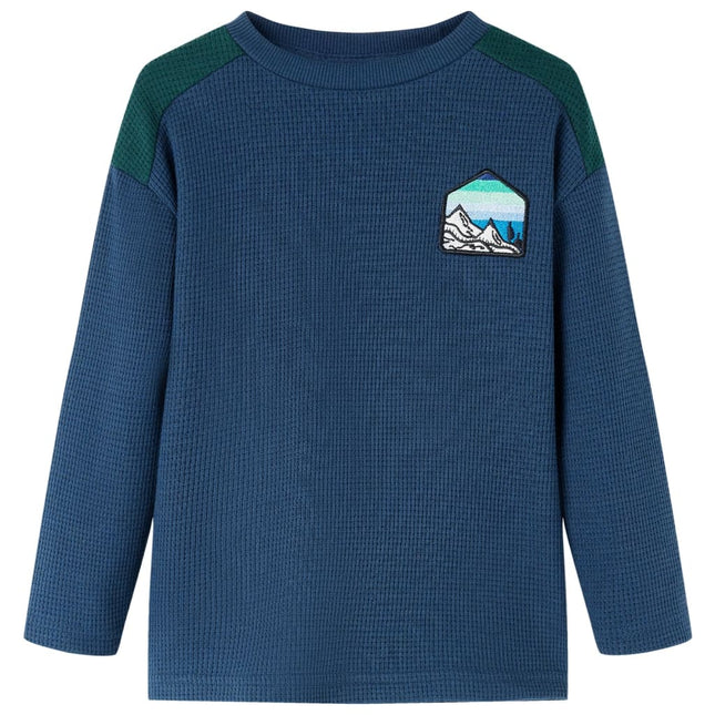 Sweatshirt til børn str. 128 marineblå
