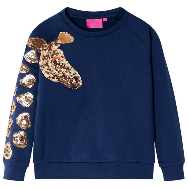 Sweatshirt til børn str. 116 marineblå