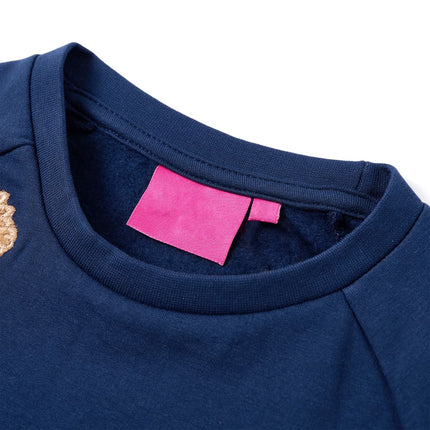 Sweatshirt til børn str. 116 marineblå