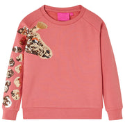 Sweatshirt til børn str. 116 gammelrosa