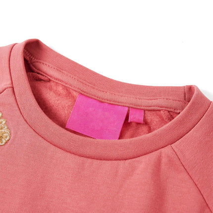Sweatshirt til børn str. 116 gammelrosa