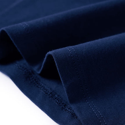 Langærmet T-shirt til børn str. 128 marineblå