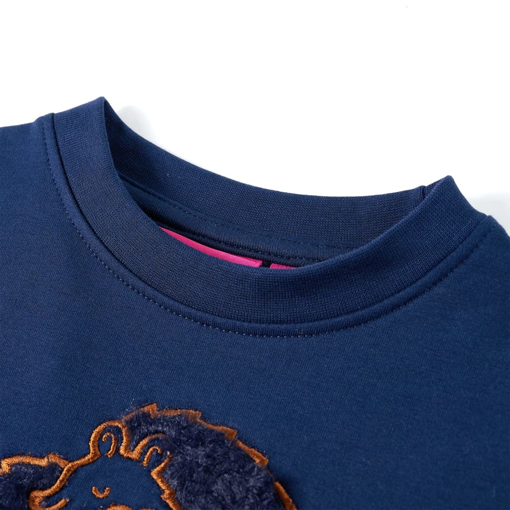 Sweatshirt til børn str. 128 marineblå