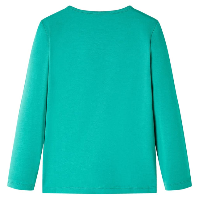 Langærmet T-shirt til børn str. 104 cm lysegrøn