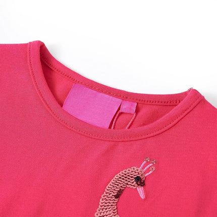 Langærmet T-shirt til børn str. 104 pink