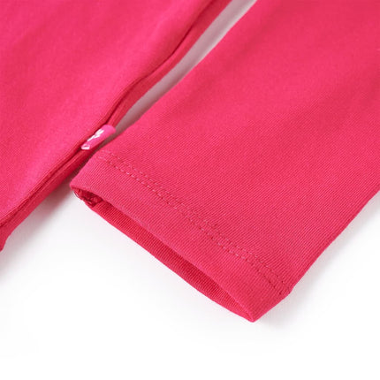 Langærmet T-shirt til børn str. 116 pink