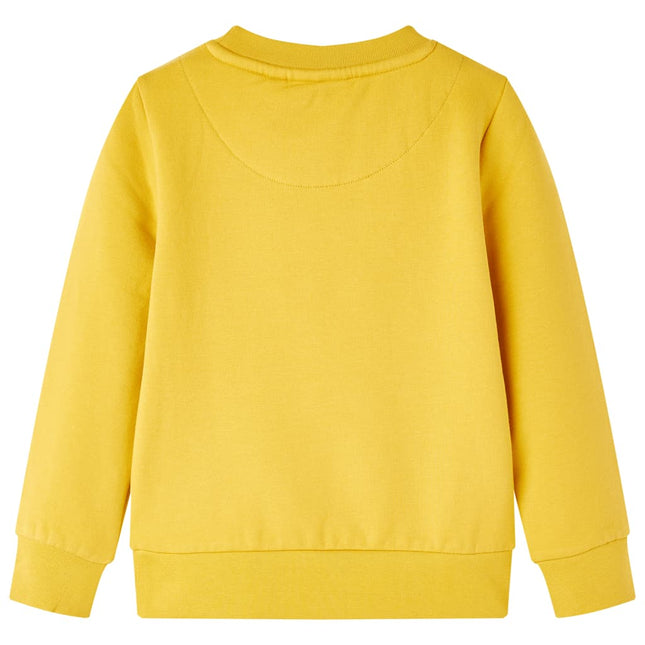 Sweatshirt til børn str. 104 okkerfarvet
