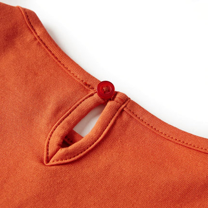 Langærmet T-shirt til børn str. 92 cm orange