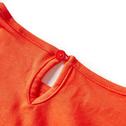 Langærmet T-shirt til børn str. 116 orange