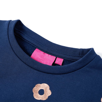 Sweatshirt til børn str. 128 marineblå