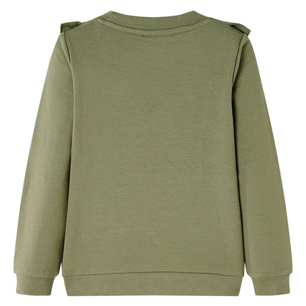 Sweatshirt til børn str. 128 kakifarvet