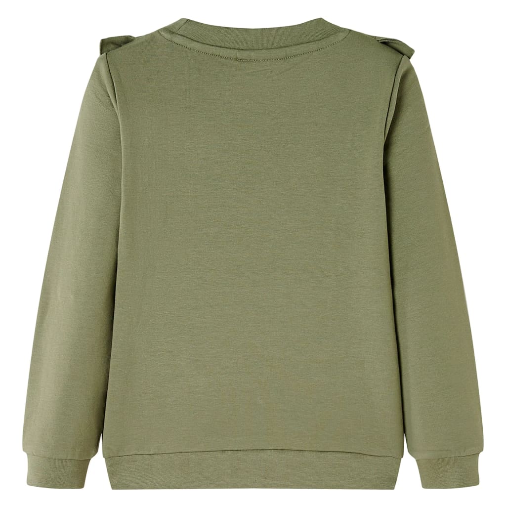 Sweatshirt til børn str. 128 kakifarvet