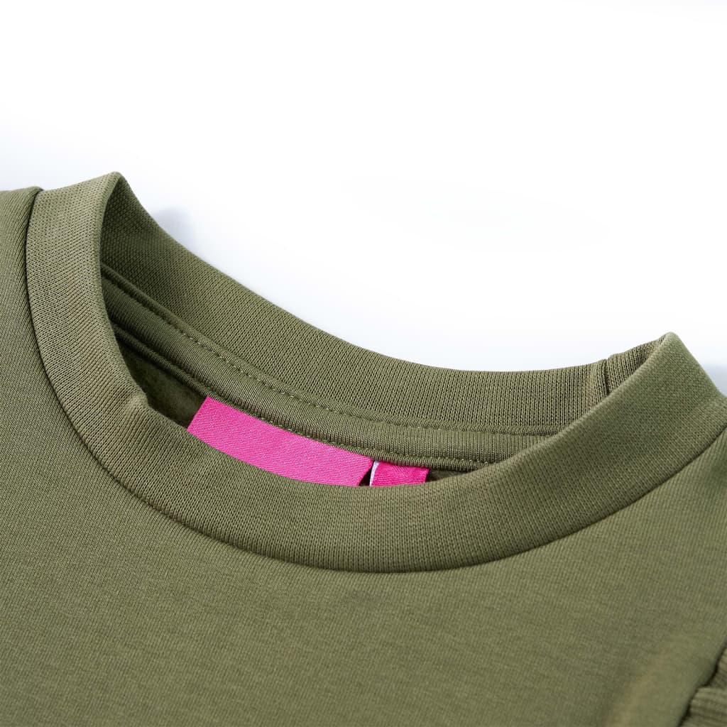 Sweatshirt til børn str. 128 kakifarvet