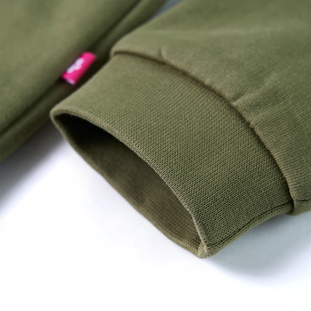 Sweatshirt til børn str. 128 kakifarvet
