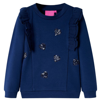 Sweatshirt til børn str. 116 marineblå