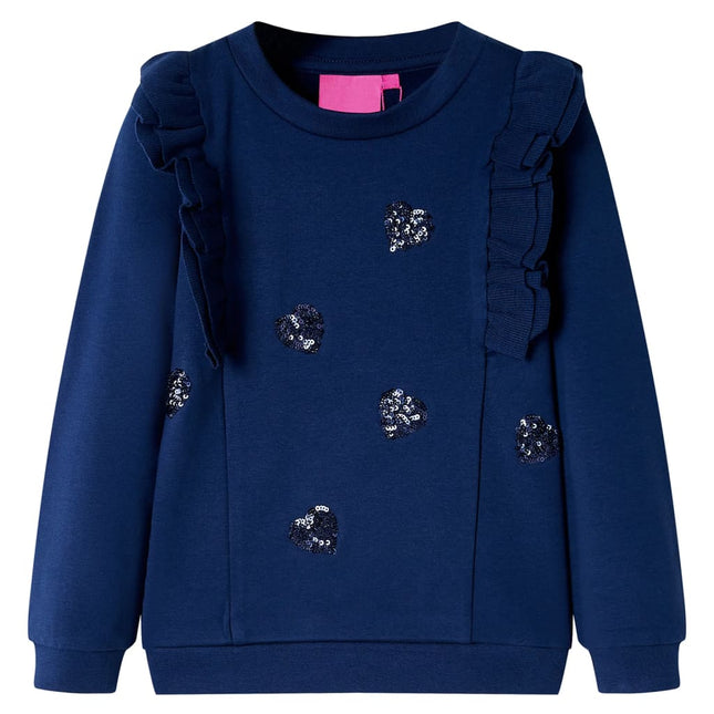Sweatshirt til børn str. 140 marineblå