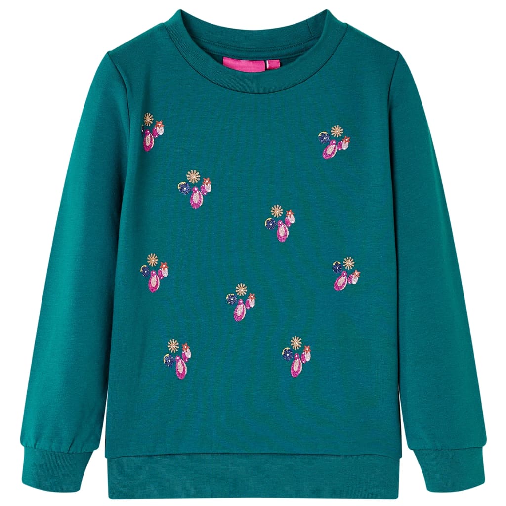 Sweatshirt til børn str. 140 mørkegrøn