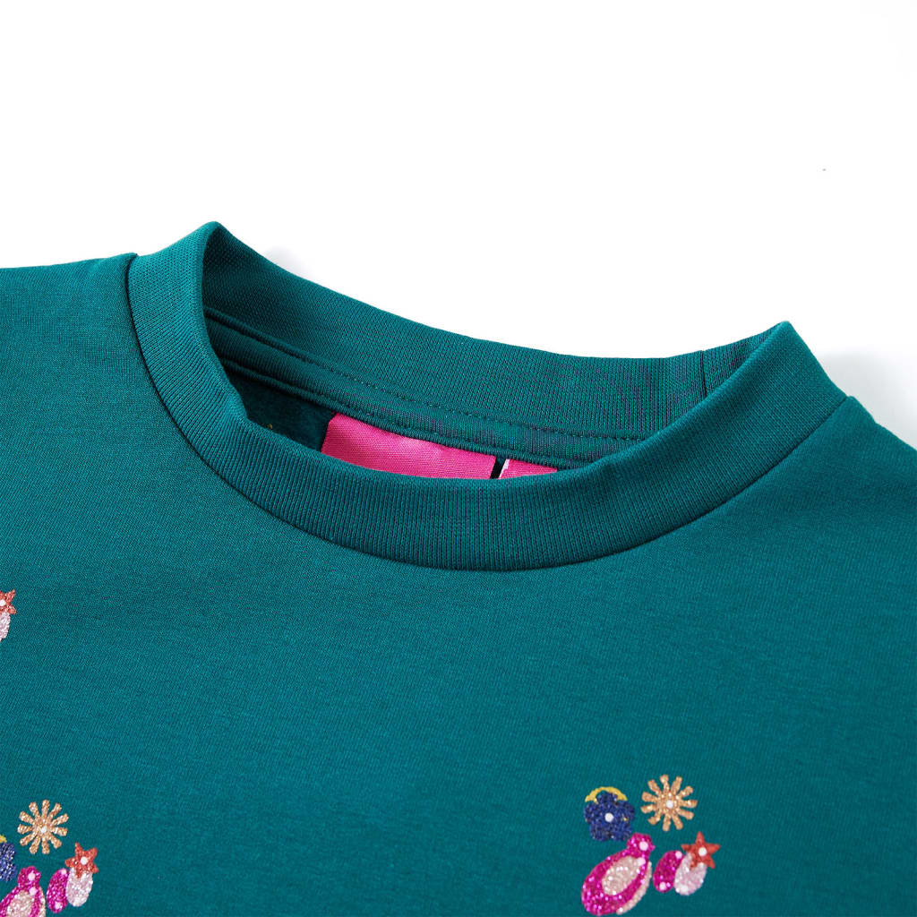 Sweatshirt til børn str. 140 mørkegrøn