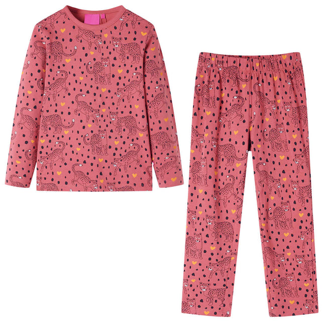 Pyjamas til børn str. 116 gammelrosa