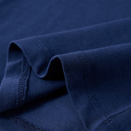 Langærmet T-shirt til børn str. 128 marineblå