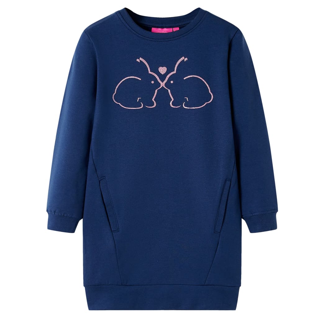 Sweatshirt til børn str. 116 marineblå