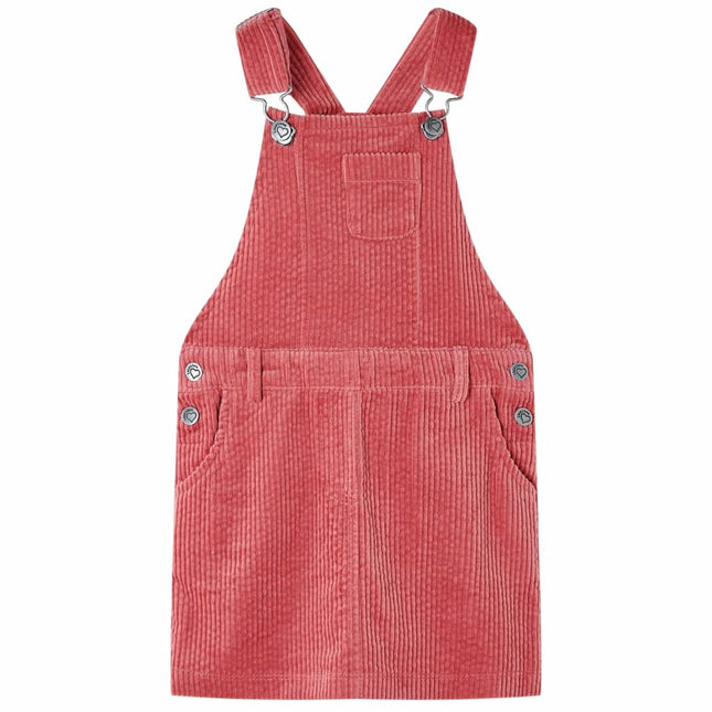 Kjole til børn str. 92 jernbanefløjl pink