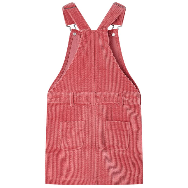 Kjole til børn str. 92 jernbanefløjl pink