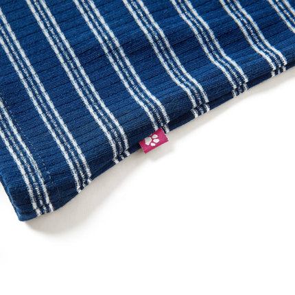 Langærmet T-shirt til børn str. 140 marineblå