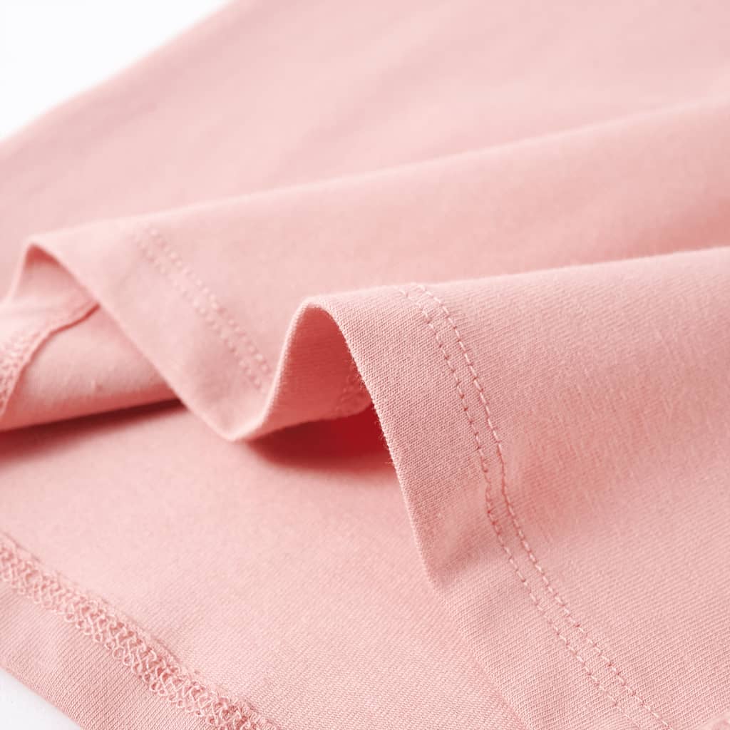Langærmet T-shirt til børn str. 104 lyserød