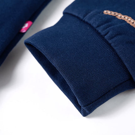 Sweatshirt til børn str. 128 marineblå