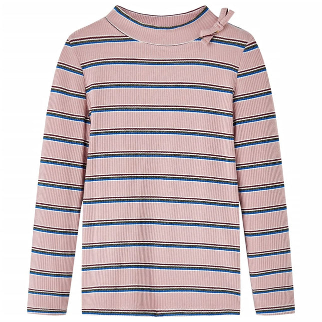 Langærmet T-shirt til børn str. 140 lyserød