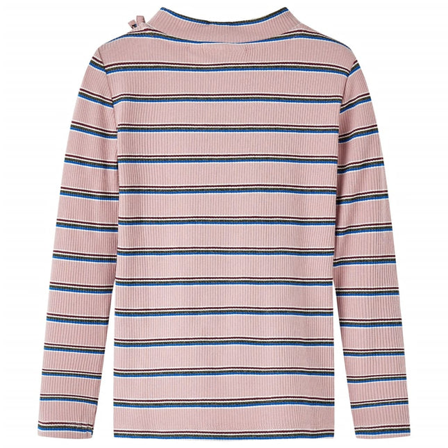 Langærmet T-shirt til børn str. 140 lyserød