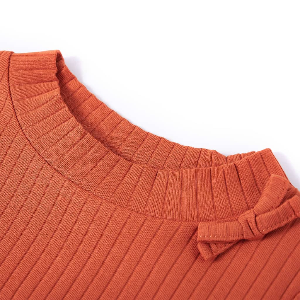 Langærmet T-shirt til børn str. 104 cm orange