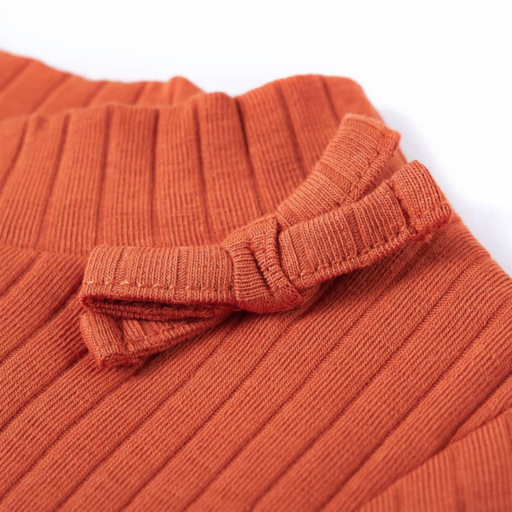 Langærmet T-shirt til børn str. 104 cm orange
