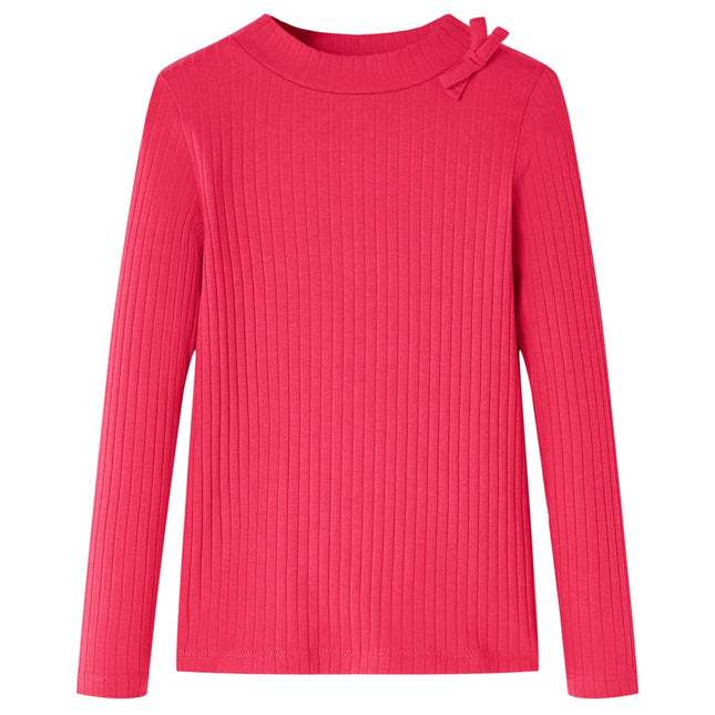 Langærmet T-shirt til børn str. 92 pink