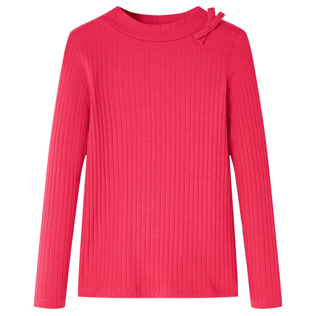 Langærmet T-shirt til børn str. 92 pink