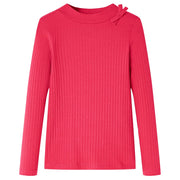 Langærmet T-shirt til børn str. 92 pink