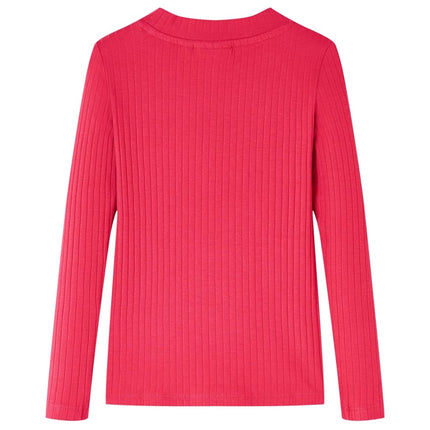 Langærmet T-shirt til børn str. 92 pink