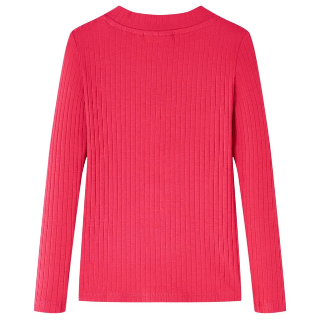 Langærmet T-shirt til børn str. 92 pink