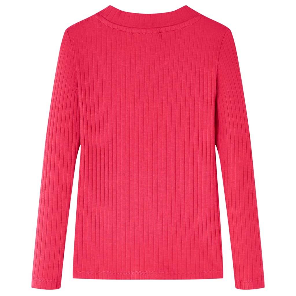 Langærmet T-shirt til børn str. 92 pink